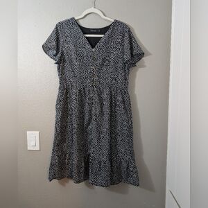 Mikarose Aline Midi Dress Black And White